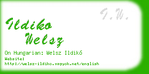 ildiko welsz business card